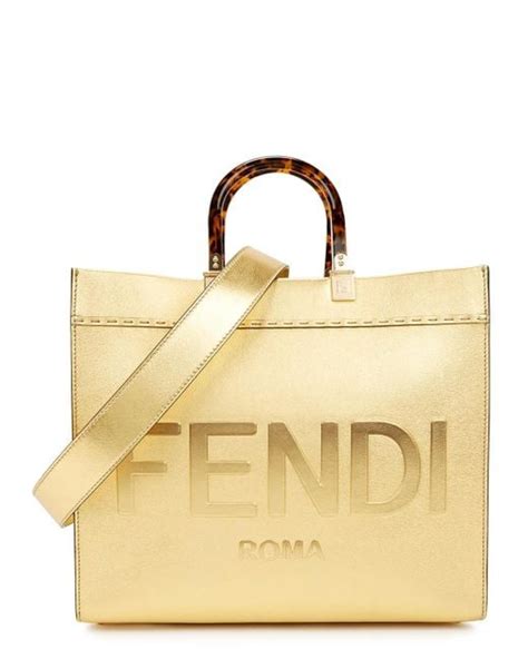 fendi gold tote